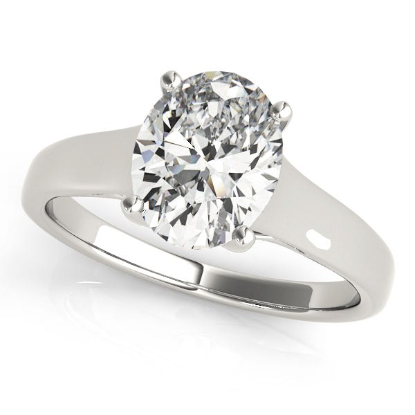 Artisan Trellis Oval Diamond Engagement Ring in 10K/14K gold and platinum with certified lab-grown or natural diamonds