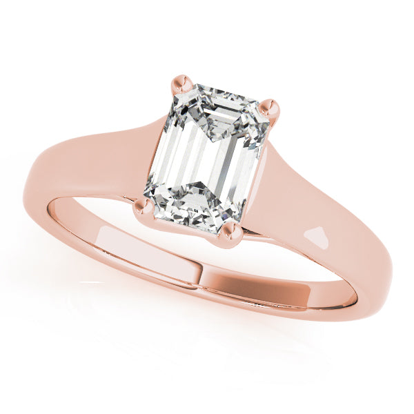 Trellis Emerald Diamond Engagement Ring in 10K/14K gold and platinum with certified lab-grown or natural diamonds