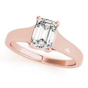 Trellis Emerald Diamond Engagement Ring in 10K/14K gold and platinum with certified lab-grown or natural diamonds