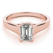 Trellis Emerald Diamond Engagement Ring in 10K/14K gold and platinum with certified lab-grown or natural diamonds