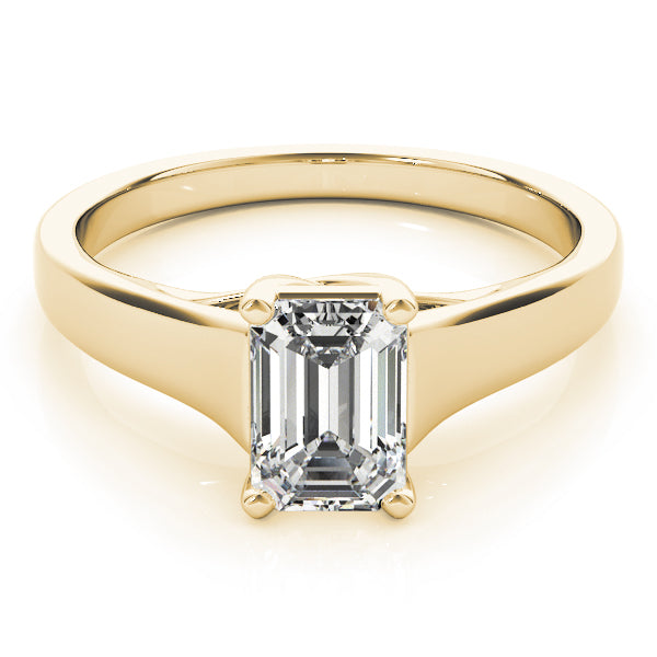 Trellis Emerald Diamond Engagement Ring in 10K/14K gold and platinum with certified lab-grown or natural diamonds