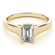 Trellis Emerald Diamond Engagement Ring in 10K/14K gold and platinum with certified lab-grown or natural diamonds