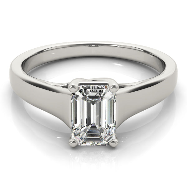 Trellis Emerald Diamond Engagement Ring in 10K/14K gold and platinum with certified lab-grown or natural diamonds