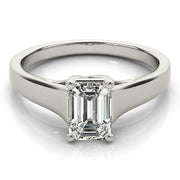 Trellis Emerald Diamond Engagement Ring in 10K/14K gold and platinum with certified lab-grown or natural diamonds