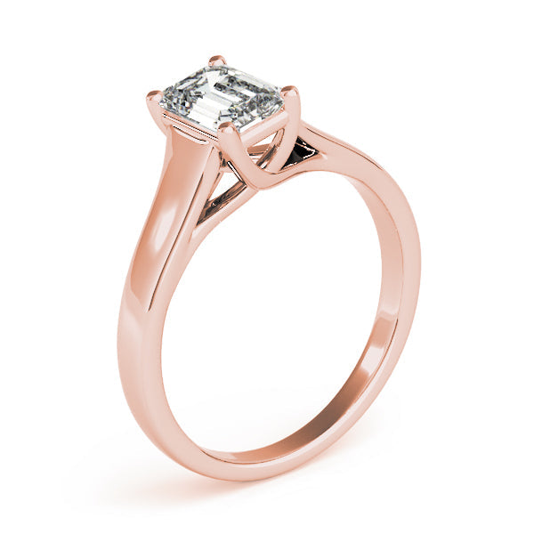 Trellis Emerald Diamond Engagement Ring in 10K/14K gold and platinum with certified lab-grown or natural diamonds