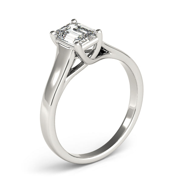 Trellis Emerald Diamond Engagement Ring in 10K/14K gold and platinum with certified lab-grown or natural diamonds