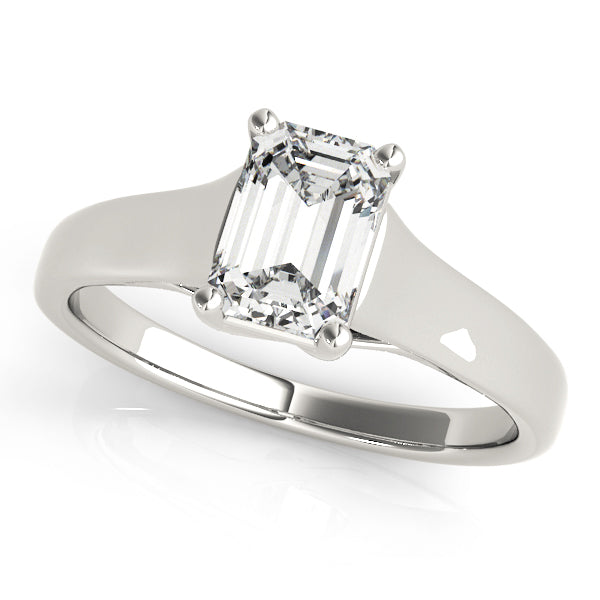 Trellis Emerald Diamond Engagement Ring in 10K/14K gold and platinum with certified lab-grown or natural diamonds