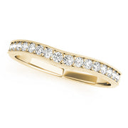 Pave Half Eternity Ring in 10K/14K gold and platinum with certified lab-grown or natural diamonds
