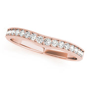 Pave Half Eternity Ring in Gold & Platinum