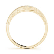 Pave Half Eternity Ring in Gold & Platinum