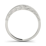 Pave Half Eternity Ring in Gold & Platinum