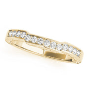 Prong in Channel Curved Half Eternity Ring in 10K/14K gold and platinum with certified lab-grown or natural diamonds