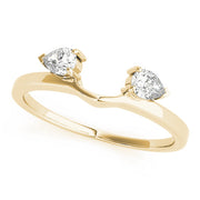 2-Stone Pear Cut Wraps & Inserts Half Eternity Ring in 10K/14K gold and platinum with certified lab-grown or natural diamonds