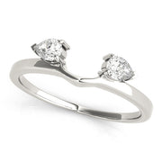 2-Stone Pear Cut Wraps & Inserts Half Eternity Ring in Gold & Platinum