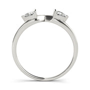 2-Stone Trillion Cut Wraps & Inserts Half Eternity Ring in Gold & Platinum