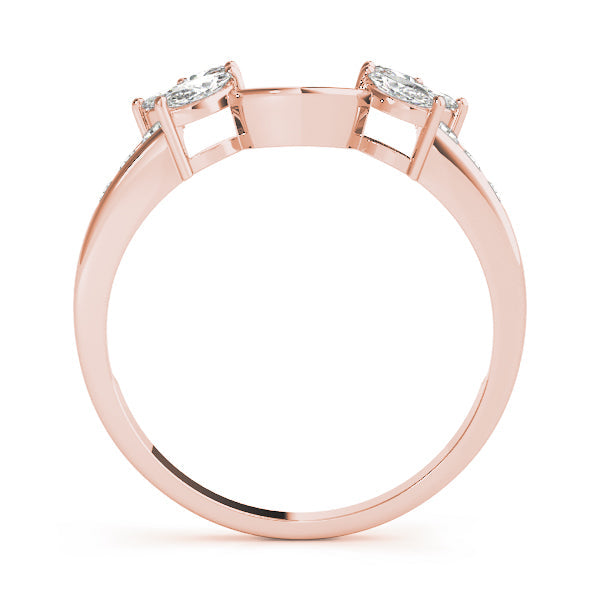 Nature Inspired Wraps & Inserts Half Eternity Ring in Gold & Platinum