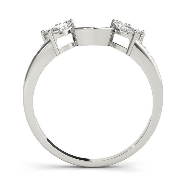 Nature Inspired Wraps & Inserts Half Eternity Ring in Gold & Platinum