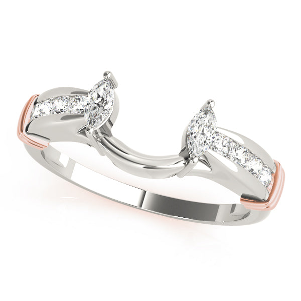 Wraps & Inserts Half Eternity Ring in Gold & Platinum