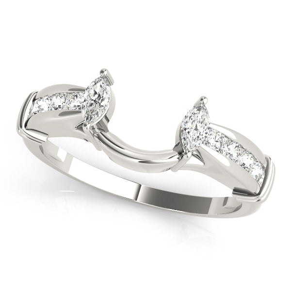 Wraps & Inserts Half Eternity Ring in Gold & Platinum