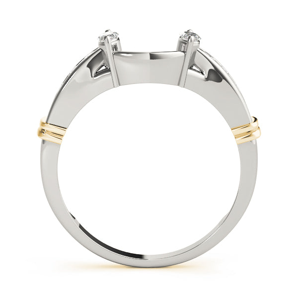 Wraps & Inserts Half Eternity Ring in Gold & Platinum