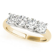 Prong Set Trellis Wedding Half Eternity Ring in 10K/14K gold and platinum with certified lab-grown or natural diamonds