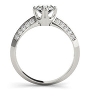Timeless Pave Round Diamond Engagement Ring in 10K/14K gold and platinum with certified lab-grown or natural diamonds
