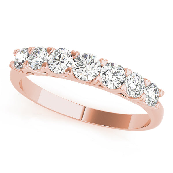 Prong Set Half Eternity Ring in Gold & Platinum
