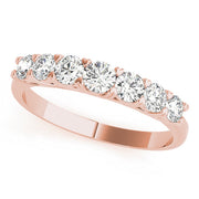 Prong Set Half Eternity Ring in Gold & Platinum