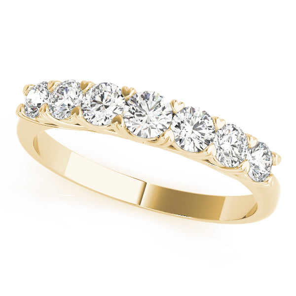 Prong Set Half Eternity Ring in 10K/14K gold and platinum with certified lab-grown or natural diamonds