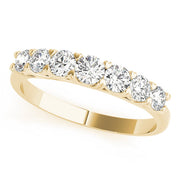 Prong Set Half Eternity Ring in 10K/14K gold and platinum with certified lab-grown or natural diamonds
