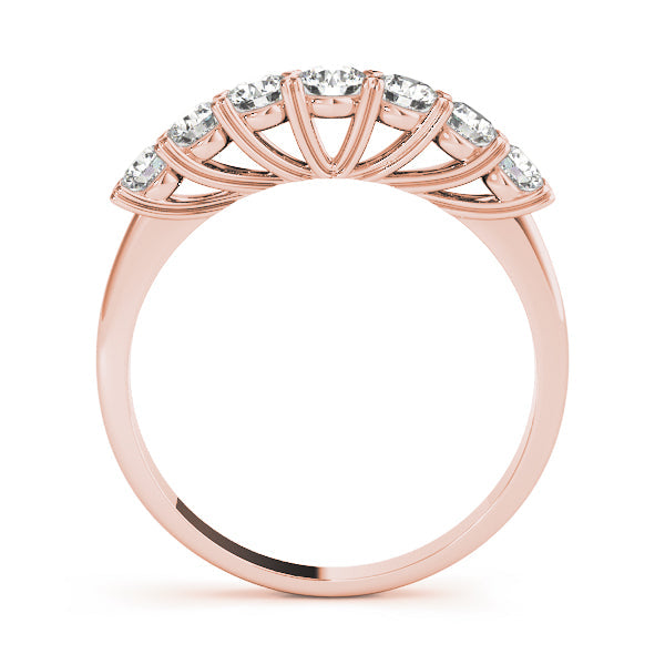 Prong Set Half Eternity Ring in Gold & Platinum