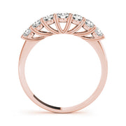 Prong Set Half Eternity Ring in Gold & Platinum