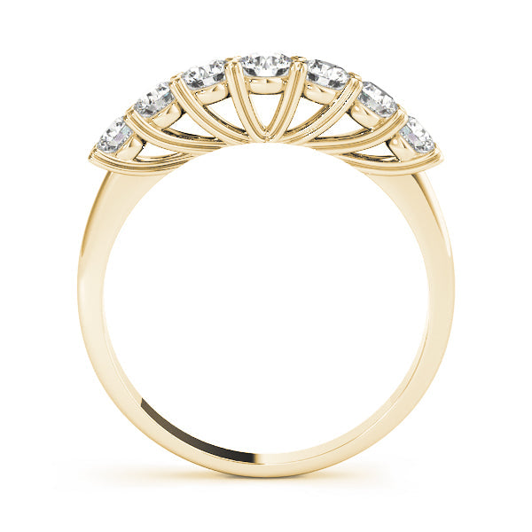 Prong Set Half Eternity Ring in Gold & Platinum