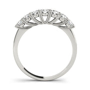 Prong Set Half Eternity Ring in Gold & Platinum