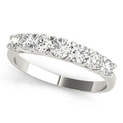 Prong Set Half Eternity Ring in Gold & Platinum