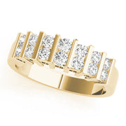 Bar Set Half Eternity Ring in 10K/14K gold and platinum with certified lab-grown or natural diamonds