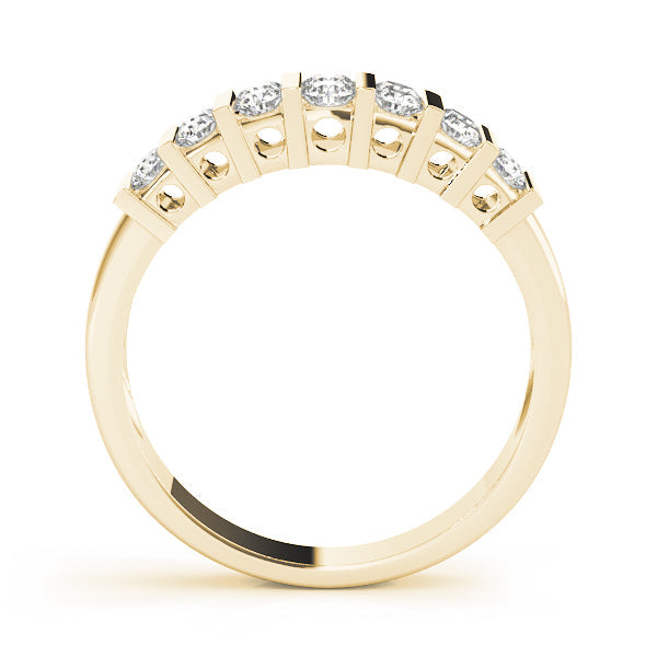 Bar Set Half Eternity Ring in Gold & Platinum