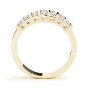 Bar Set Half Eternity Ring in Gold & Platinum