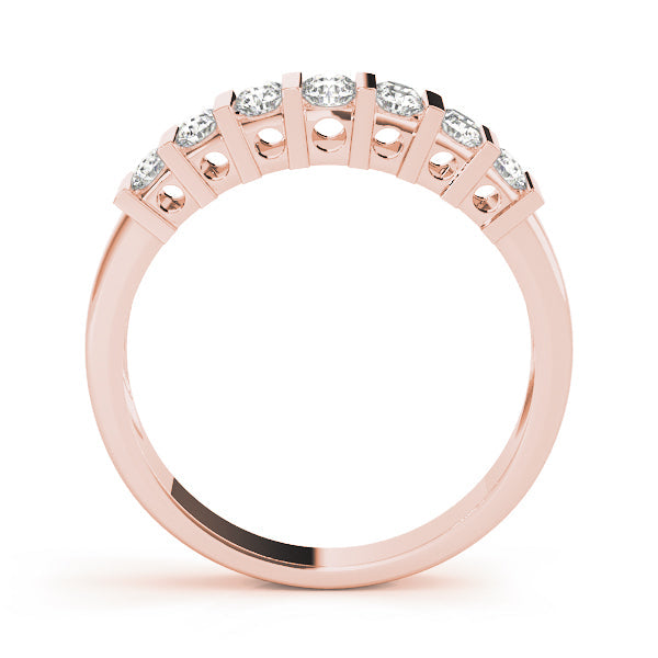 Bar Set Half Eternity Ring in Gold & Platinum