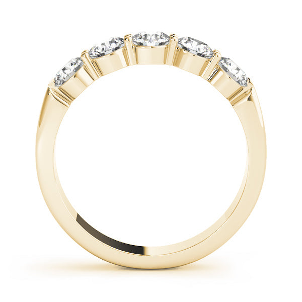 Prong Set Half Eternity Ring in Gold & Platinum