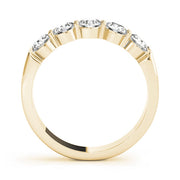 Prong Set Half Eternity Ring in Gold & Platinum
