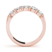 Prong Set Half Eternity Ring in Gold & Platinum