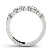 Prong Set Half Eternity Ring in Gold & Platinum