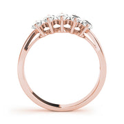 Fancy Marquise Half Eternity Ring in Gold & Platinum