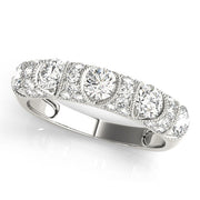 Vintage-Inspired Half Eternity Ring in Gold & Platinum