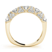 Vintage-Inspired Half Eternity Ring in Gold & Platinum