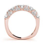 Vintage-Inspired Half Eternity Ring in Gold & Platinum