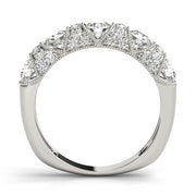 Vintage-Inspired Half Eternity Ring in Gold & Platinum