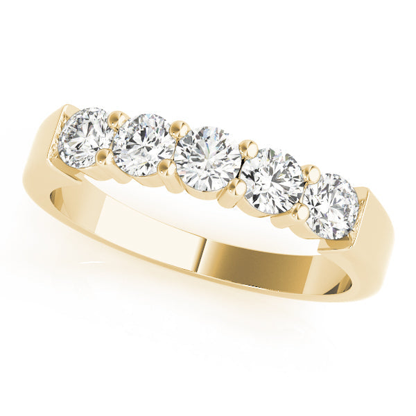 Shared Prong Half Eternity Ring in 10K/14K gold and platinum with certified lab-grown or natural diamonds