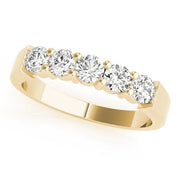 Shared Prong Half Eternity Ring in 10K/14K gold and platinum with certified lab-grown or natural diamonds